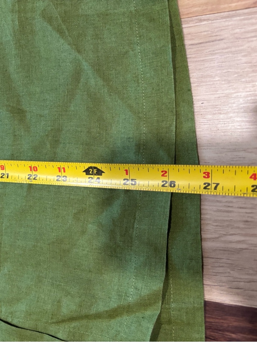 Eileen Fisher Woman 100% Irish Linen Button Front Mandarin Collar Shirt Green 2X - Picture 6 of 6